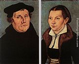 Lucas Cranach the Elder Portraits of Martin Luther and Catherine Bore painting